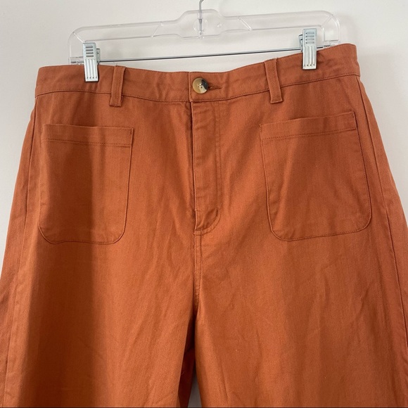 Modcloth Princess Highway Orange Wide-Leg Pants NWT - Picture 3 of 3